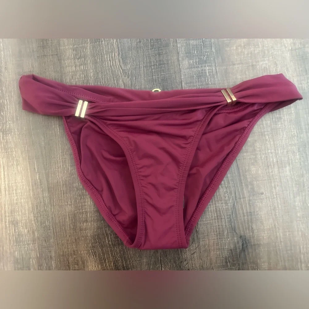 NWT ViX‎ Bikini bottoms  Fuchsia Pink + Gold Size XS